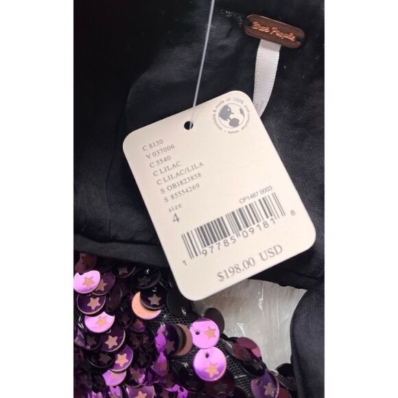 NWT Free People Star Bright Sequin Cropped Top & Maxi Skirt Set in Lilac, Size 4 - Picture 15 of 16